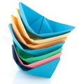 Paper boats Royalty Free Stock Photo