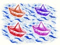 Paper boats