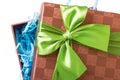 Paper box gift bow Royalty Free Stock Photo