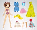 Paper Brown Short Hair Doll