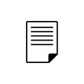 Paper Business Contract Pen Signature Flat Vector Icon Royalty Free Stock Photo