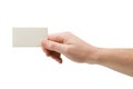 Paper card in hand Royalty Free Stock Photo