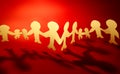Paper chain team Royalty Free Stock Photo