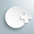 Paper Circle Plus Gray Royalty Free Stock Photo