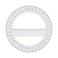 Paper circular protractor