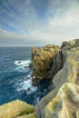 The Paper Cliffs, located near Punta de Moras, are magnificent granite rock formations in the province of Lugo Galicia Royalty Free Stock Photo