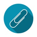 Paper clip  icon in the circle Royalty Free Stock Photo