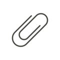 Paper clip icon vector. Line paperclip symbol.