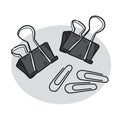 Paper clip illustration on a white background