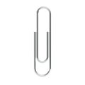 Paper clip isolated on white background.