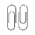 Paper clip isolated on white