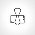 paper clip line icon. paper clip icon Royalty Free Stock Photo