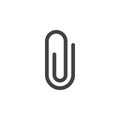 paper clip line icon, outline logo illustration, linear p Royalty Free Stock Photo