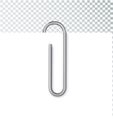 Paper clip on paper. metal Page paper clip holder, binder. vector Royalty Free Stock Photo