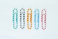 paper clip multicolor pile on white background Royalty Free Stock Photo