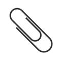 Paper clip office graphic black sign