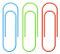 Paper clip set. Different colors office attach