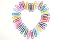 Paper clip in the shape of a heart . Royalty Free Stock Photo
