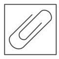 Paper clip thin line icon, stationery concept, attachment sign on white background, office paperclip symbol in outline