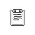 Paper clipboard outline icon