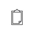 Paper clipboard outline icon