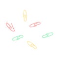 Paper Clips Colorful Illustration Royalty Free Stock Photo