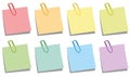 Paper Clips Notepads Colors