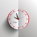 Paper Clock - Analog Vector Time Symbol