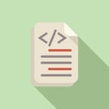 Paper code paper icon flat vector. Screen code computer
