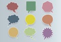 Paper Colored Communication Bubbles