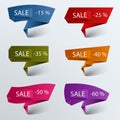 Paper colored folded pointer sale discount template