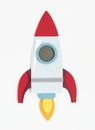 Paper craft design of launch rocket