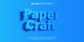 paper craft floating style editable text effect Royalty Free Stock Photo