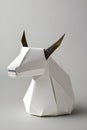 Paper craft model of a panda bear made from folded and cut paper, featuring intricate details and patterns, Generative AI