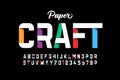 Paper craft style font design