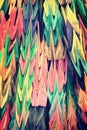 Paper cranes garlands at Hiroshima Japan