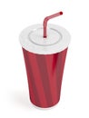 Paper cup with bendable straw Royalty Free Stock Photo