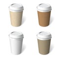 Paper cup blank template set
