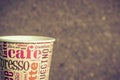 Paper cup of coffee close-up Royalty Free Stock Photo