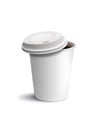 Paper cup coffee isolated