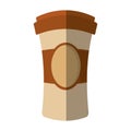 paper cup coffee shadow Royalty Free Stock Photo