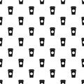Paper cup of coffee or tea pattern, simple style Royalty Free Stock Photo