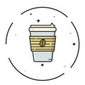 Paper cup coffee to go Royalty Free Stock Photo