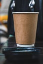 Paper cup for hot drinks coffee and tea Royalty Free Stock Photo