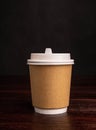 Paper cup for hot drinks isolated Royalty Free Stock Photo