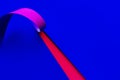 Paper cut of blue neon gradient color Royalty Free Stock Photo