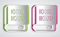 Paper cut Books about programming icon isolated on grey background. Programming language concept. PHP, CSS, XML, HTML Royalty Free Stock Photo
