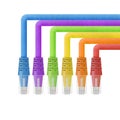 Paper cut of cable for ethernet, internet network or lan line is Royalty Free Stock Photo