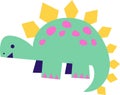 Paper Cut Cartoon Dinosaur Stegosaurus Royalty Free Stock Photo