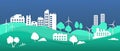 Paper cut Eco city. Smart city ecosystem sustainable by green energy, environmental protection and recycling vector Royalty Free Stock Photo